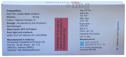 Bilahist 40mg Tablet image