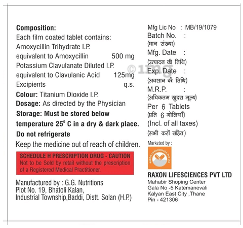 Clavxon 625 Tablet image