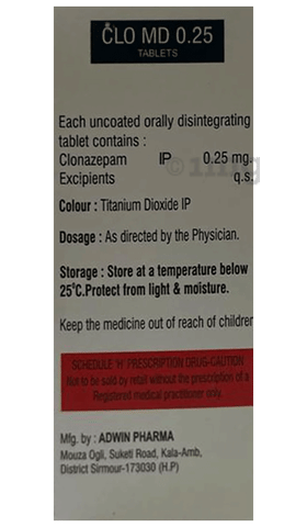 Clo MD 0.25 Tablet image Clo MD 0.25 Tablet image