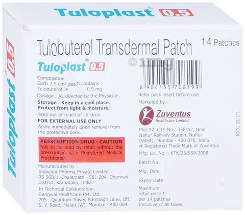 Tuloplast 0.5 Transdermal Patch image