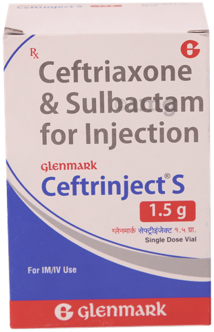 Ceftrinject S 1000mg/500mg Injection image Ceftrinject S 1000mg/500mg Injection image