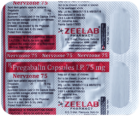 Nervzone 75mg Capsule image