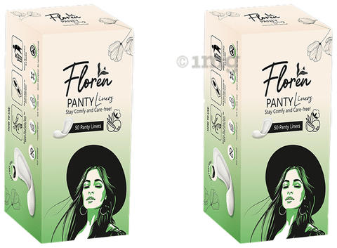 Shop Floren Care Organic Cotton Panty Liners 50 Pcs Pack Online