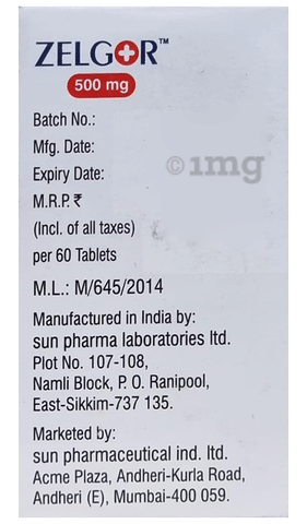 ZELgor 500mg Tablet image ZELgor 500mg Tablet image