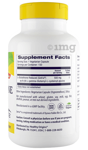 healthy origins setria l glutathione reduced Codeage Setria L-Glutathione Reduced - 500 mg - Liposomal Encapsulated --  60 Capsules Each / Pack of 2 main image 1