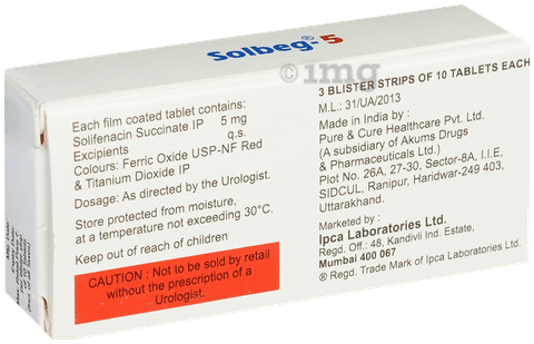 Solbeg 5mg Tablet image Solbeg 5mg Tablet image