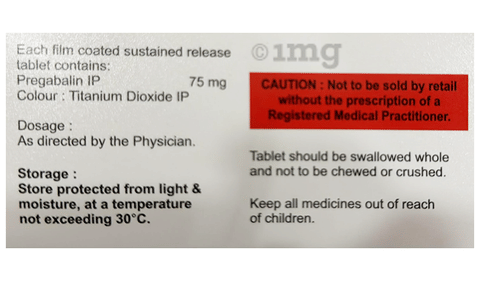 Pregaway SR 75 Tablet image Pregaway SR 75 Tablet image