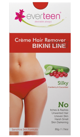 Everteen Bikini Line Hair Remover Cream Twin Pack 2X50gm Each Buy combo  pack of 2 boxes at best price in India  1mg