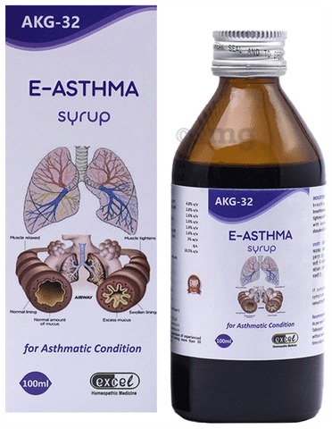 Excel AKG 32 E-Asthma Syrup: Buy bottle of 100.0 ml Syrup at best price in India | 1mg