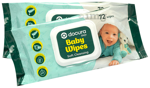 Docura Baby Wipes Soft Cleansing (72 Each): Buy combo pack of