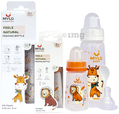 Mylo Baby in Feeding Bottles with Spoon Nipple for New Born