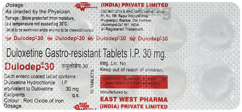 Dulodep 30mg Tablet image