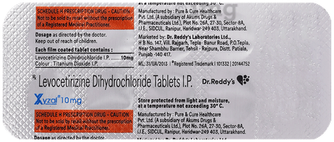 Xyzal 10mg Tablet image