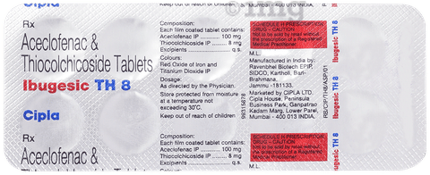 Ibugesic TH 100mg/8mg Tablet image