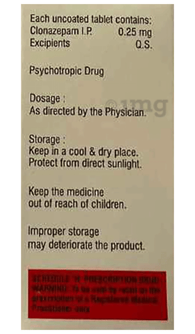 S-Clona 0.25 Tablet image