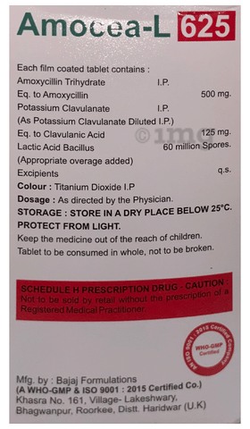 Amocea-L 625 Tablet image