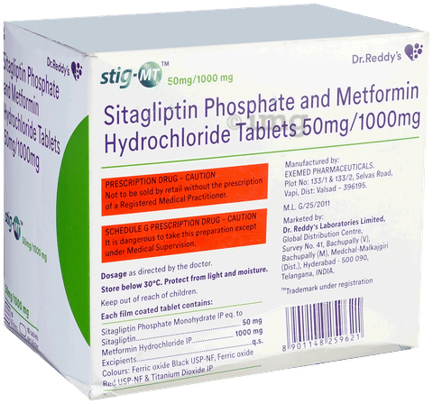 Stig-MT 50mg/1000mg Tablet image Stig-MT 50mg/1000mg Tablet image