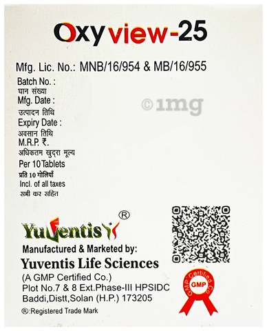 Oxyview 25 Tablet image