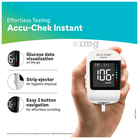 Accu-Chek Instant Glucometer Combo Pack with Free 10 Test Strips