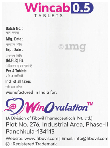 Wincab 0.5 Tablet image Wincab 0.5 Tablet image