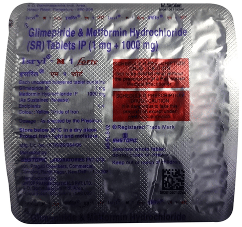 Isryl-M 1 Forte Tablet SR image Isryl-M 1 Forte Tablet SR image
