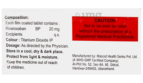 Rivalife 20 Tablet image