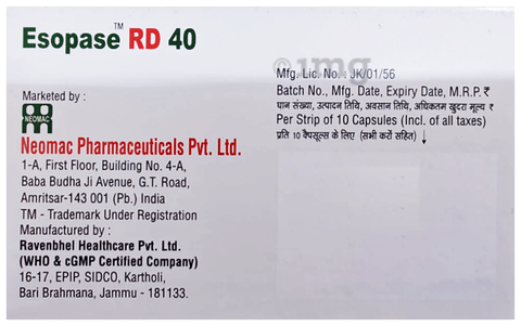 Esopase RD 40 Capsule SR image