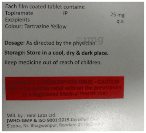 Topizin 25 Tablet image Topizin 25 Tablet image