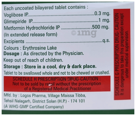 Trivoglicad 1mg/500mg/0.3mg Tablet ER