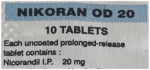 Nikoran OD 20 Tablet image Nikoran OD 20 Tablet image