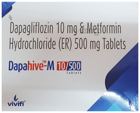 Dapahive-M 10/500 Tablet ER image Dapahive-M 10/500 Tablet ER image