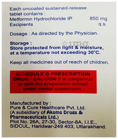 Metasens 850 Tablet SR image