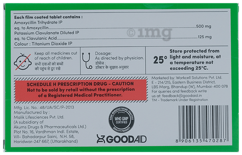 Aidcillin CV 625 Tablet image Aidcillin CV 625 Tablet image