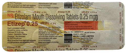 Etizep 0.25mg Tablet image Etizep 0.25mg Tablet image