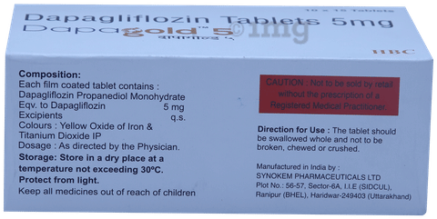Dapagold 5mg Tablet image Dapagold 5mg Tablet image
