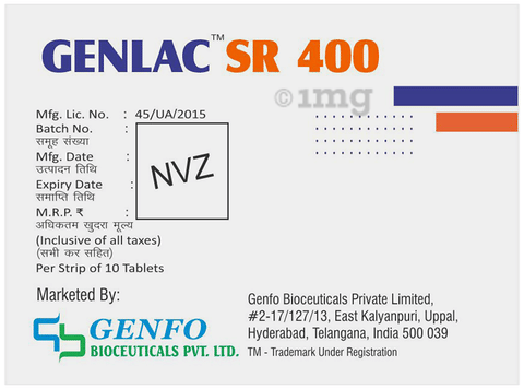 Genlac SR 400 Tablet image Genlac SR 400 Tablet image