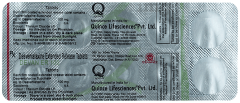Devan 100mg Tablet ER image Devan 100mg Tablet ER image