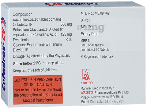 Cefadrox-CV 500/125 Tablet