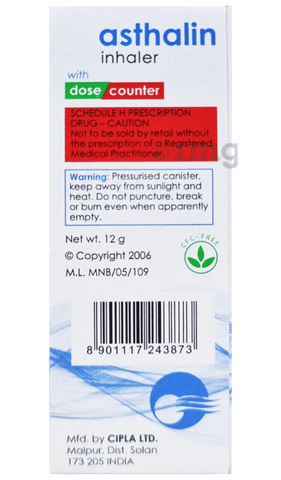 ASTHAlin 100mcg Inhaler image