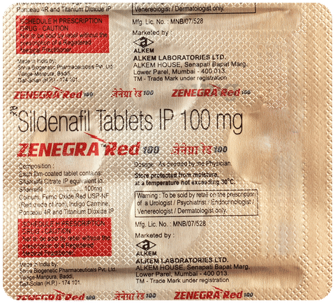 Zenegra Red 100mg Tablet image