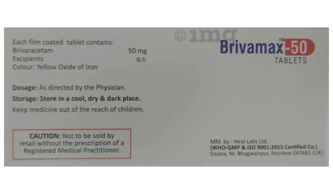 Brivamax 50 Tablet image Brivamax 50 Tablet image