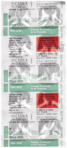 Des-OD 5mg Tablet image