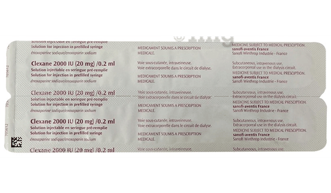 Clexane 20mg Injection (0.2ml Each) image