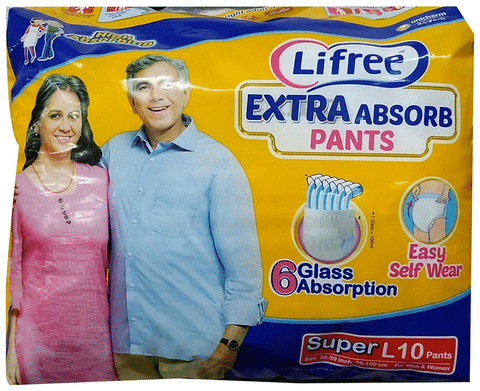 Buy Lifree Extra Absorb Pants M 10s Online at Best Price  Adult Diapers   Pads
