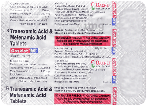 Cosklot MF 500mg/250mg Tablet
