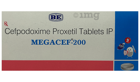 Megacef 200mg Tablet image