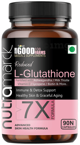 NutraMarck L-Glutathione 7X Capsule | Advanced Formula | Radiant Skin &  Support Liver Health: Buy bottle of 90.0 capsules at 𝗯𝗲𝘀𝘁 𝗽𝗿𝗶𝗰𝗲 in  India