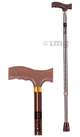 Be Safe Forever Height Adjustable Walking Stick Aluminium Bronze 1