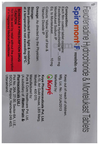 Spiromont-F Tablet image Spiromont-F Tablet image