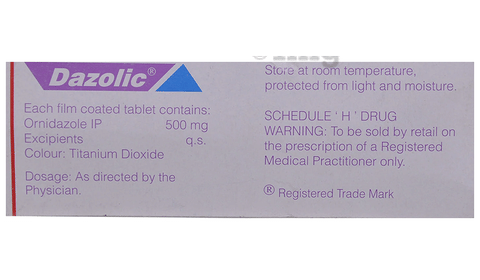 Dazolic 500mg Tablet image